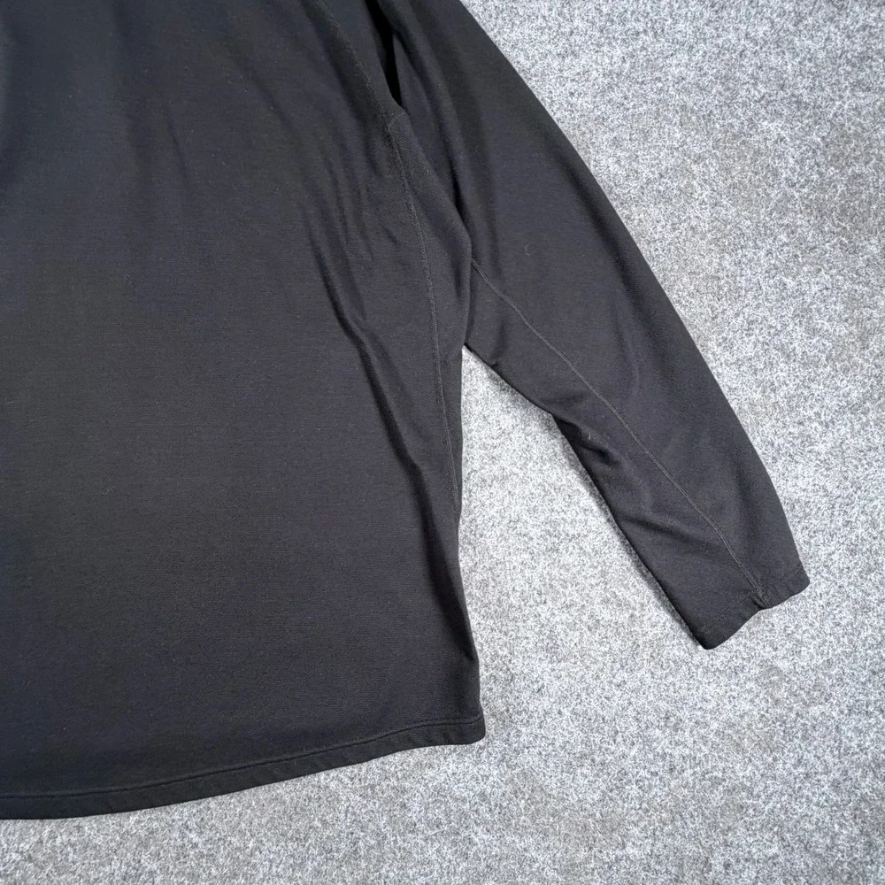 Patagonia Activewear Top Mens XL Black Capilene 3 Thermal Lightweight Zip-Neck‎